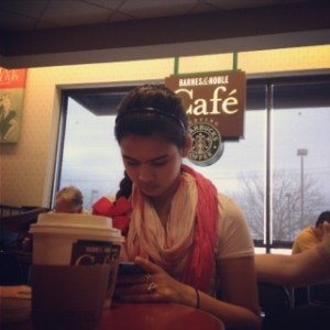 A rainy Mardi Gras Day hanging out in the Barnes and Noble cafe.