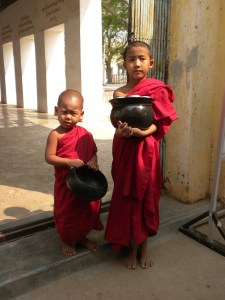 Boys go to monk school in the summer and must beg for their food.