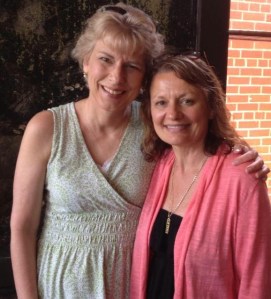 Me with Sandy Sarr at a local restaurant.