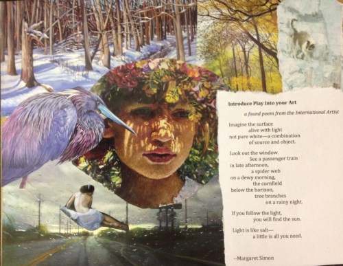 play in art collage and poem