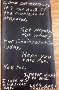 Kendall wrote a poem inviting you to enjoy the chalkabration.