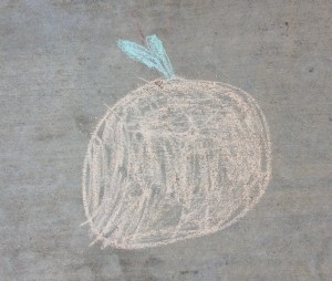 Chalk pumpkin