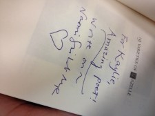 Inscription to Kaylie from Naomi Shihab Nye