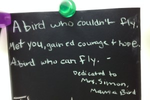 I celebrate that Brooklyn's flying and thanking me for her wings.  How awesome!