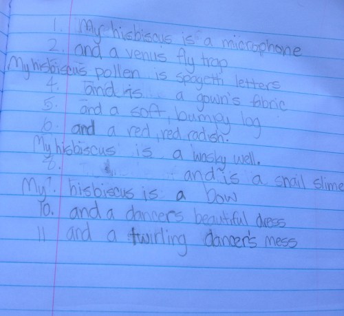 Kielan metaphor poem copy