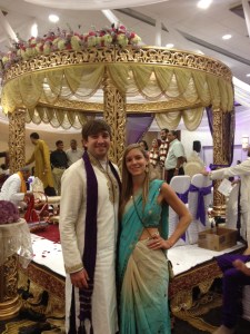 I love this picture of my daughter, Maggie, dressed in traditional Indian clothing with her boyfriend, Louis.  