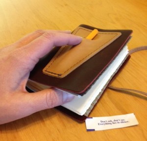 My 15 word journal, a gift from my husband.