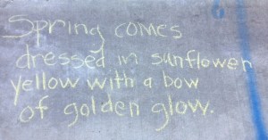 spring chalk poem