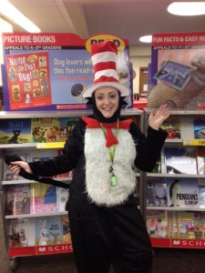 The Cat in the Hat visited the Book Fair!  Happy Birthday, Dr. Seuss!