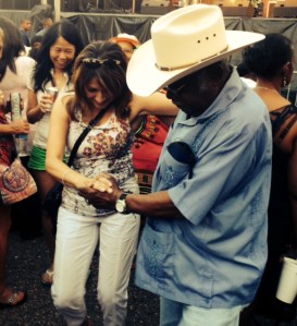 My dance instructor, Lou, dances with legendary Zydeco Joe.