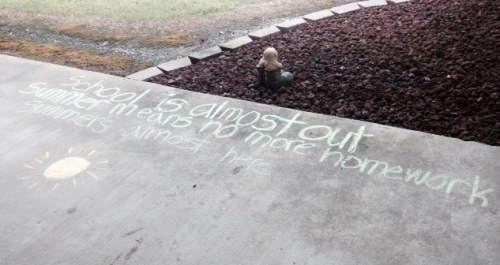 School is almost out. Summer means no more homework. Summer's almost here. by Vannisa 