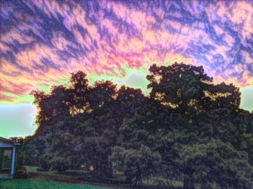 Storm cloud sunset made with Painteresque app.