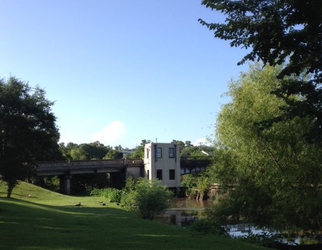 Morning clear sky over Bayou Teche