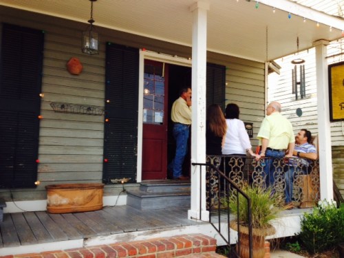 A little restaurant in St. Martinville, St. John's, doesn't look like much from the outside, but good food waits on the inside.  The crowds wait for table.  