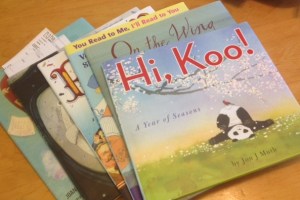 My stack of children's poetry books for judging.  