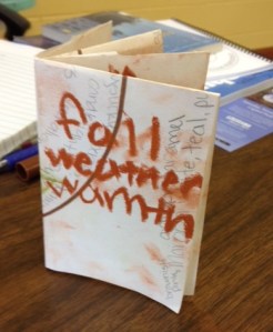 Folded book poem