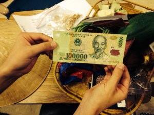 Children are fascinated by money from other countries.  