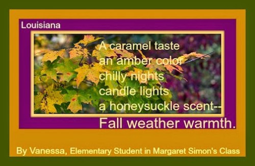 Vannisa's fall poem.