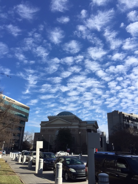 Look at the high cirrus clouds.