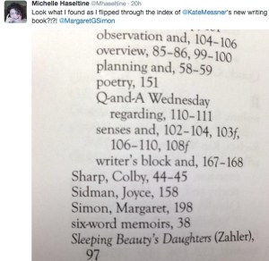 Tweet from Michelle Haseltine