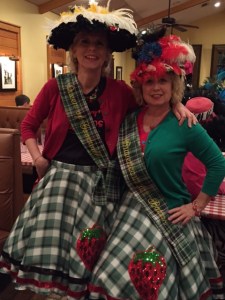 Me with Cathy in our Berry Queen finery and big hats
