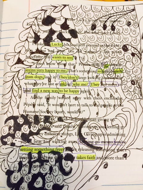 Handful of Stars Zentangle poem