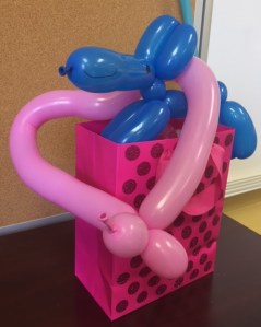 Magic Matt is learning to make balloon animals for his act. Love these!