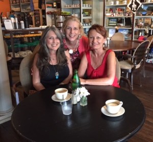 I'm in between Jen and Sandy.  Coffee cups and friends!