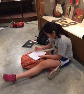 writing in the museum