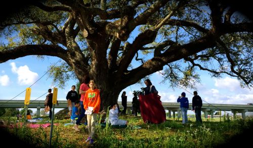 Gifted students visit with Mr. Al.