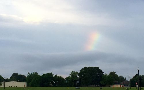 Rainbow in clouds