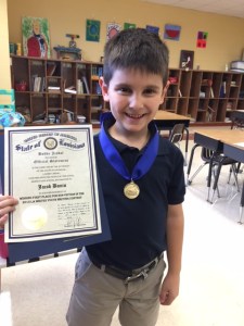 Jacob with his award