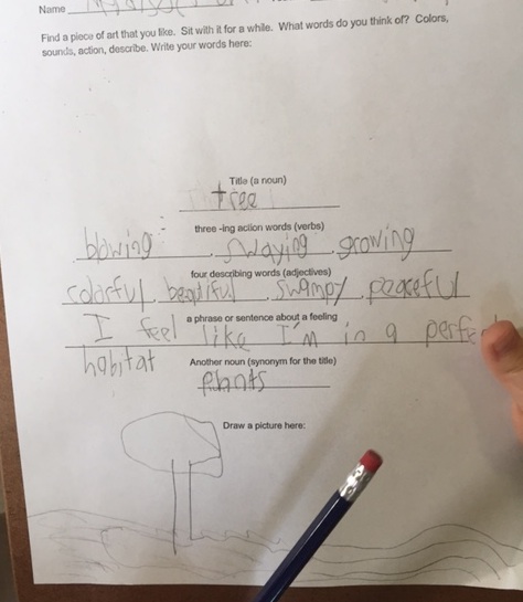 Madison wrote about the peaceful painting above.