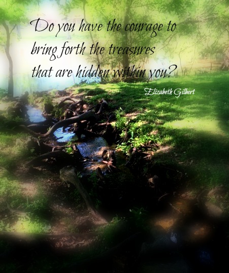 flowing stream with quote