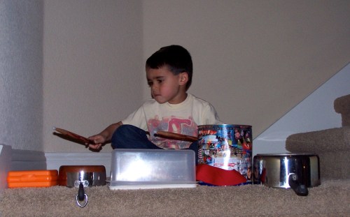 Jack's first drum set