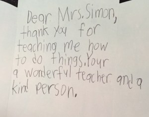 This note means more to me than the Starbucks card attached. (I do love vanilla lattes.)