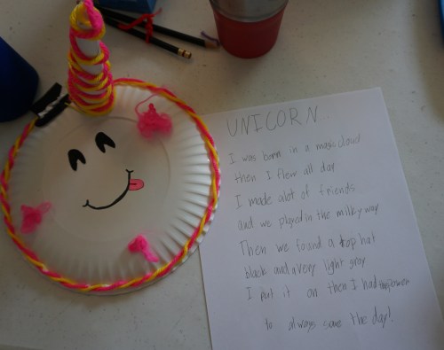 I was born in a magic cloud. Then I flew all day. I made a lot of friends and we played in the Milky Way. Then we found a top hat, black and a very light gray. I put it on and then I had the power to always save the day.