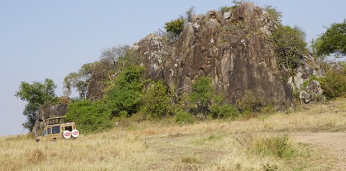Kopjes (pronounced ko-pee-us) dotted the Serengeti landscape.