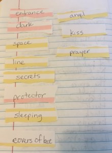 Words taken from my free writing.