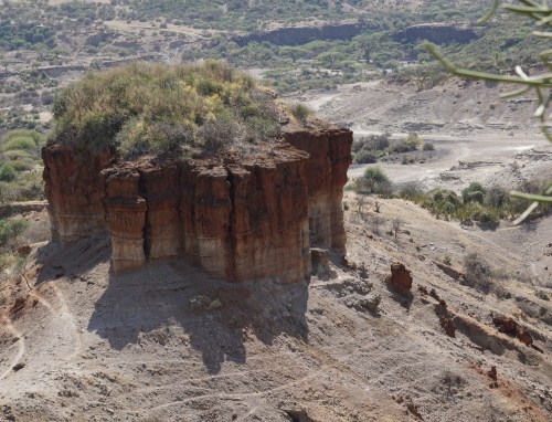 Mound at Oldupai Gorge where we can visibly see the layers of time. 