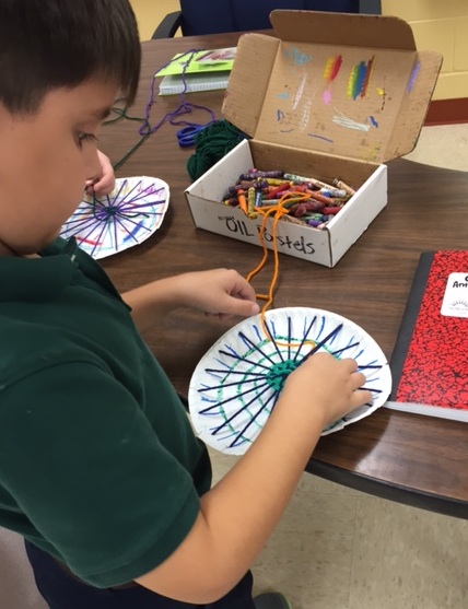 Weaving is a new activity for my students. 