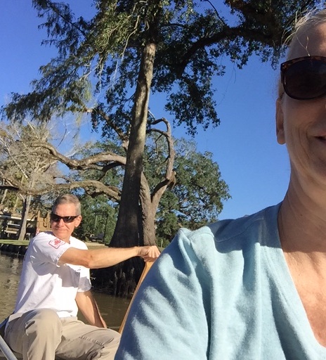 Jeff paddles the stern, the steering part.