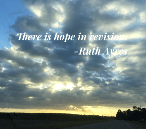 Image by Margaret Simon. Quote by Ruth Ayres.