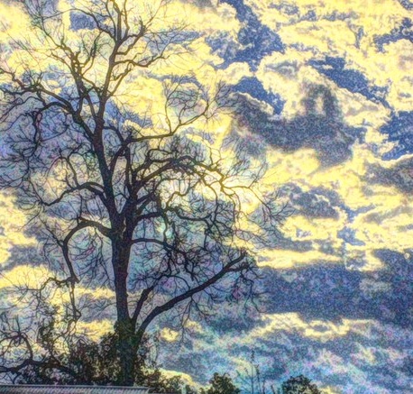 Digitally enhanced iPhone image